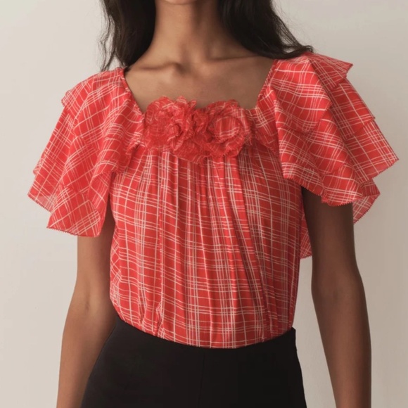 Doen Analicia Sylvie Plaid top size L - Picture 5 of 14